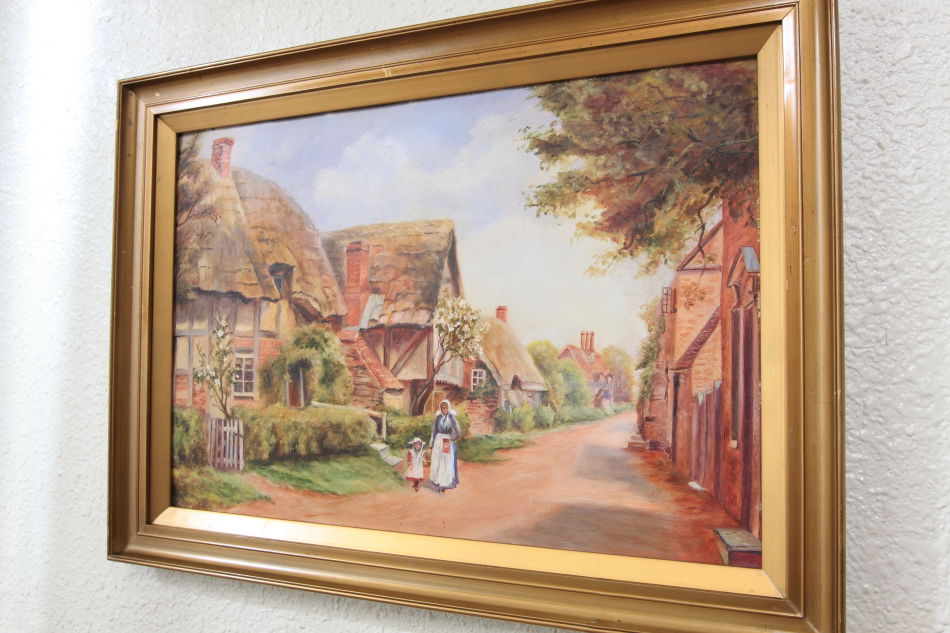 The Village lane / Oil painting