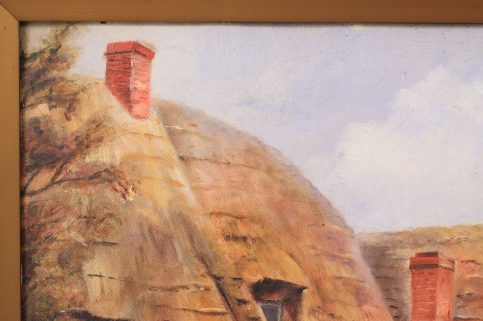 The Village lane / Oil painting