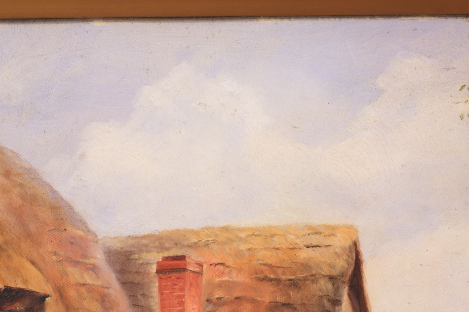 The Village lane / Oil painting