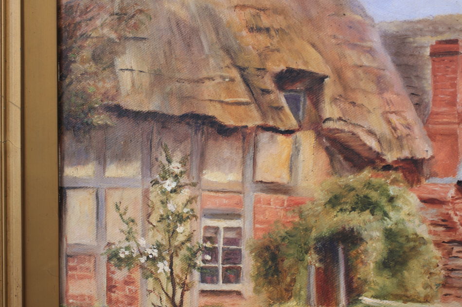 The Village lane / Oil painting