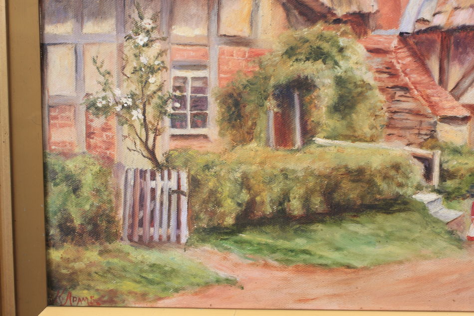 The Village lane / Oil painting