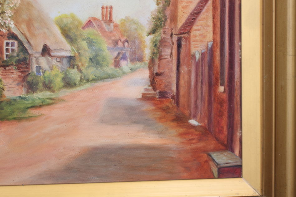The Village lane / Oil painting