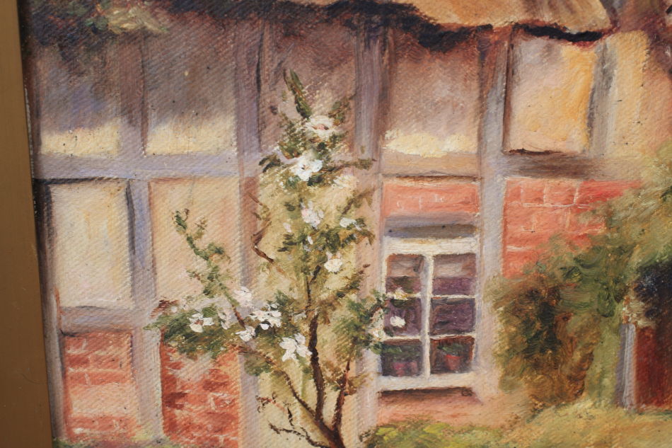 The Village lane / Oil painting