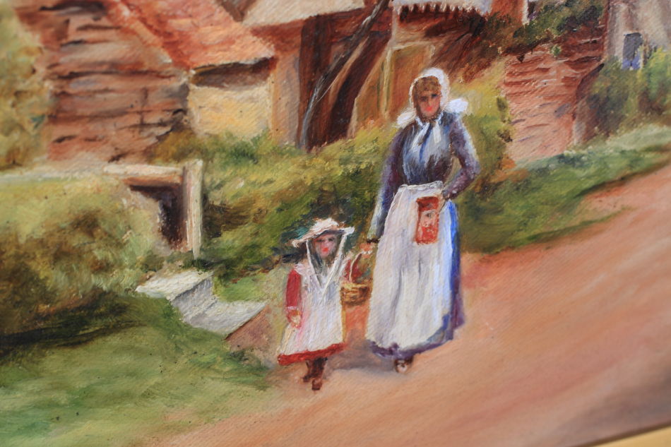 The Village lane / Oil painting