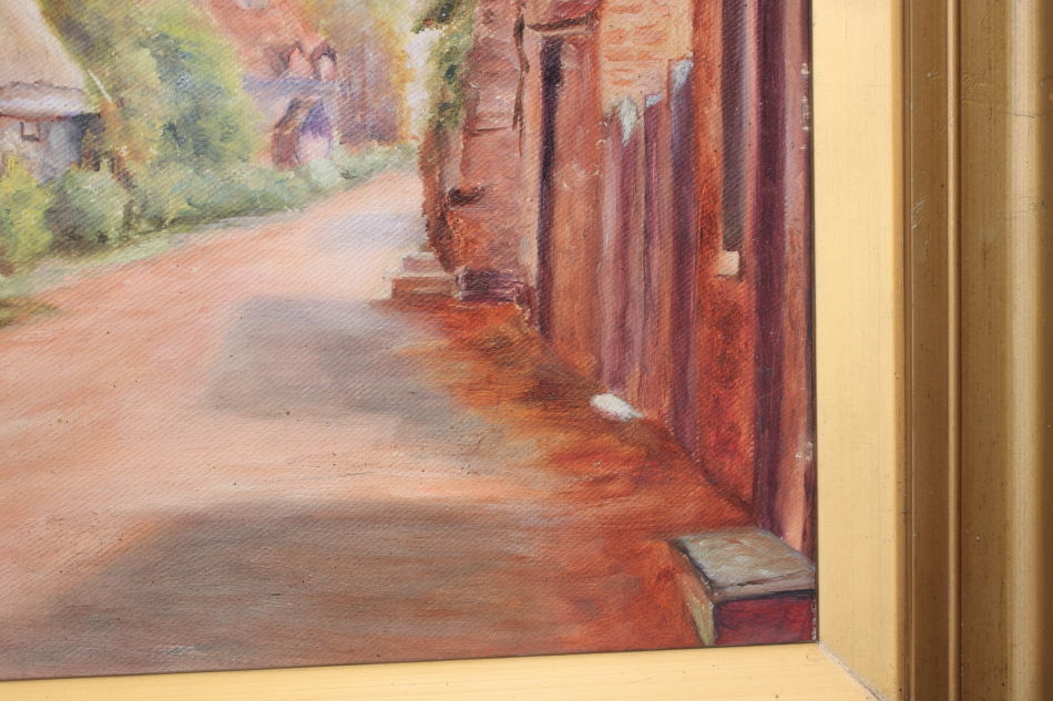 The Village lane / Oil painting