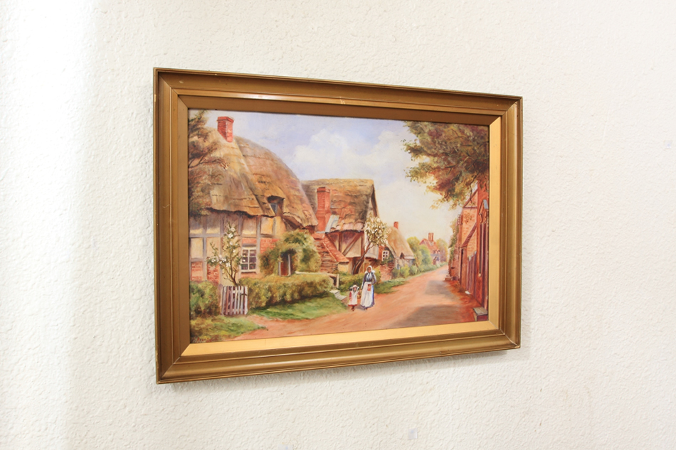 The Village lane / Oil painting