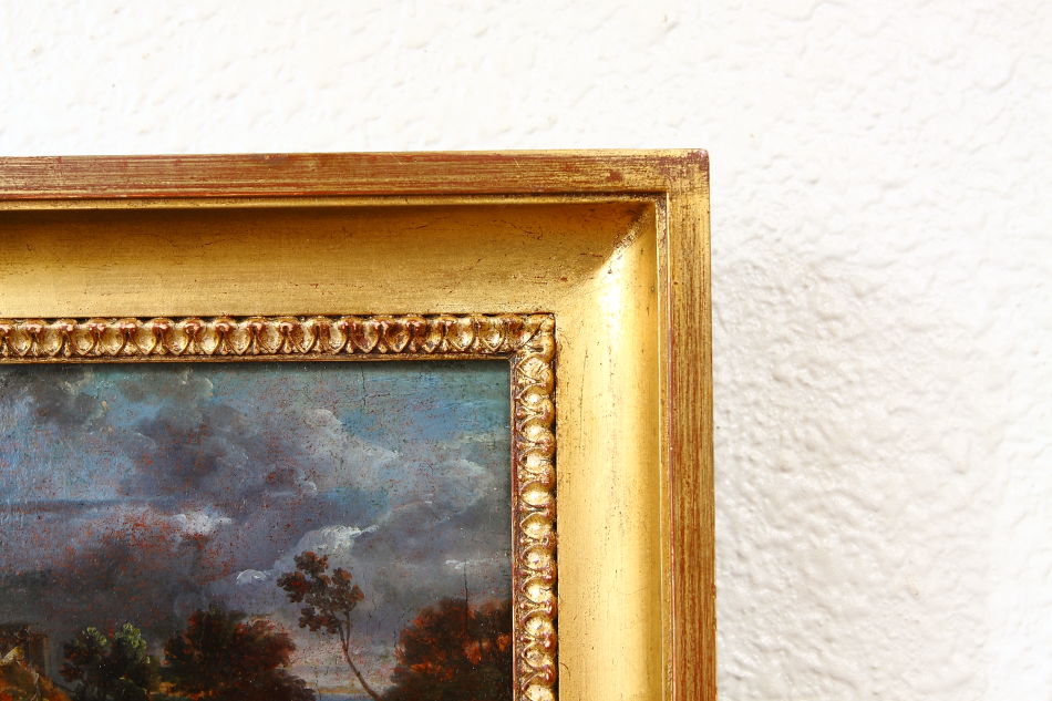Figures dancing in a forest / Oil Painting