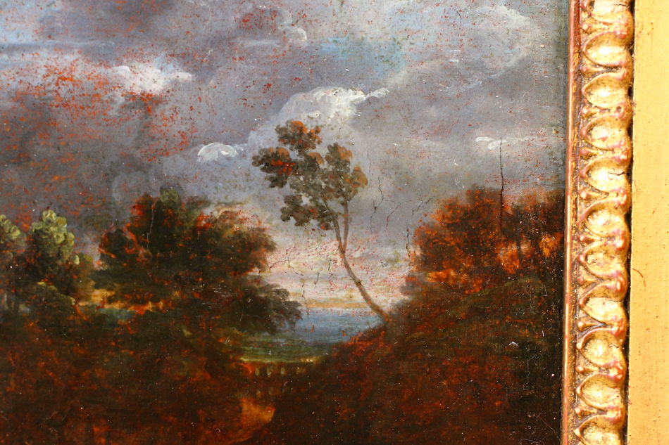 Figures dancing in a forest / Oil Painting