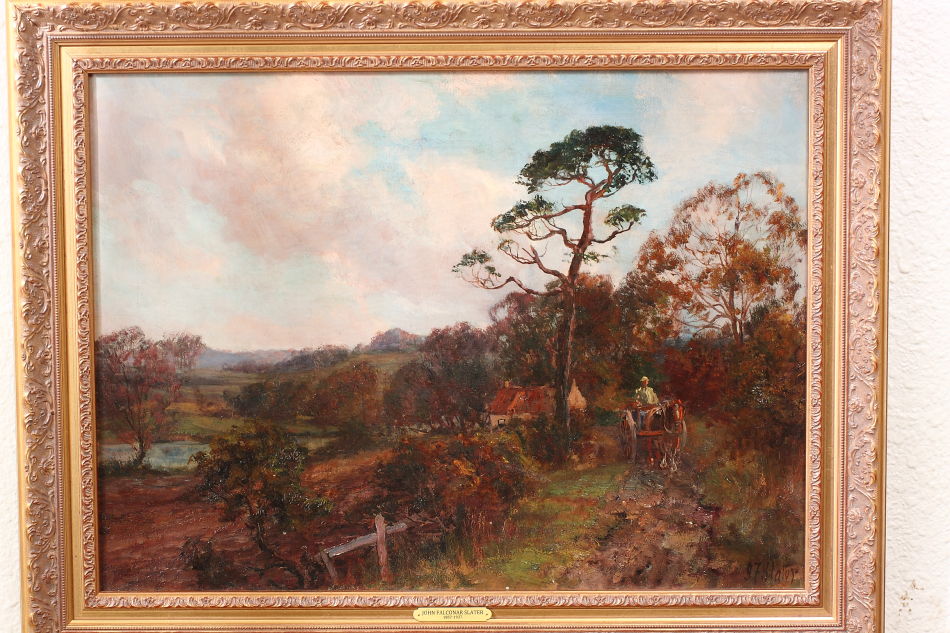 Woodland with a horse and cart / Oil Painting