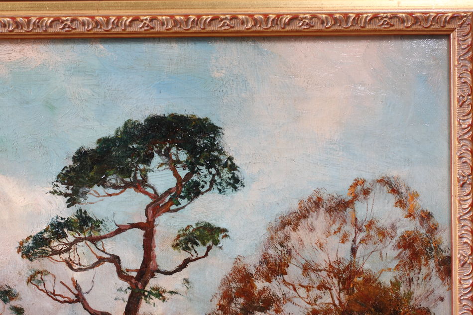 Woodland with a horse and cart / Oil Painting