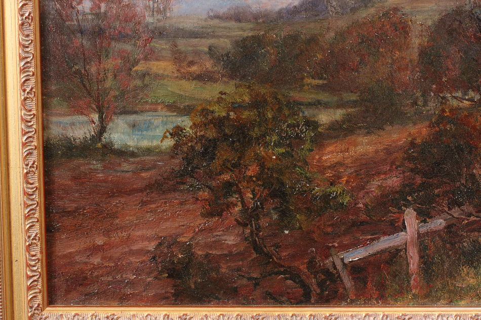 Woodland with a horse and cart / Oil Painting