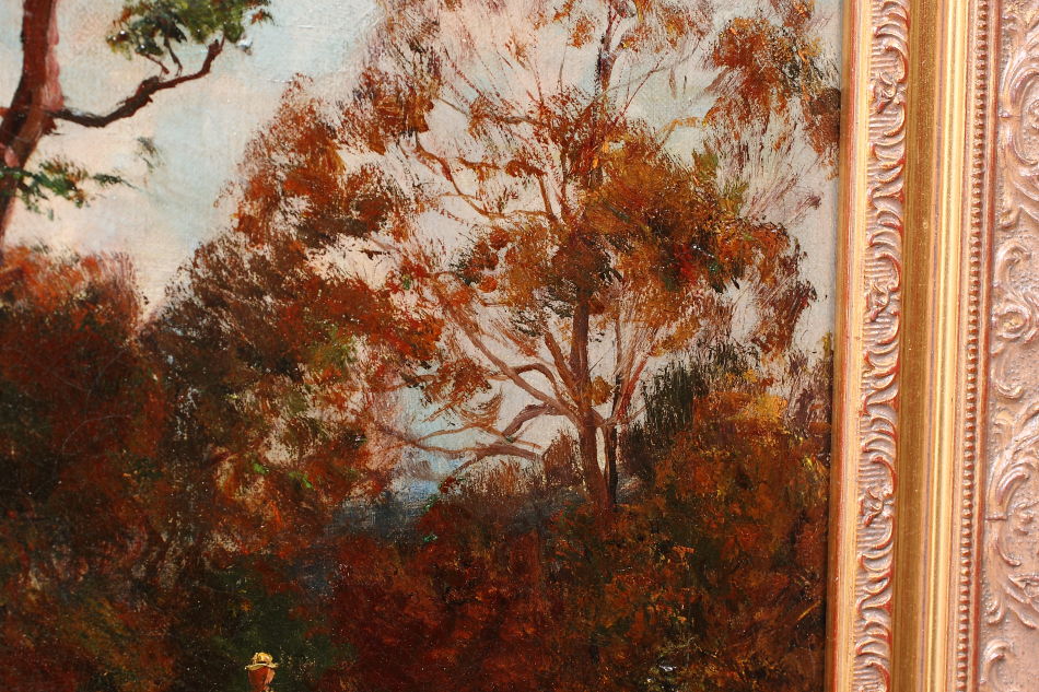 Woodland with a horse and cart / Oil Painting