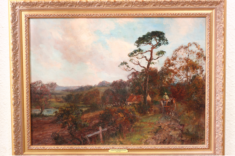 Woodland with a horse and cart / Oil Painting