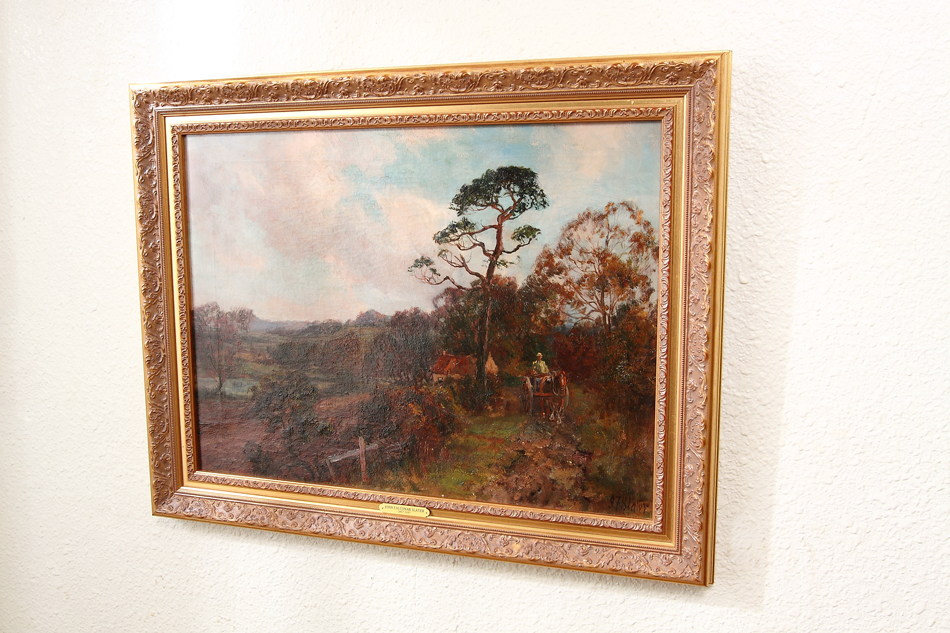 Woodland with a horse and cart / Oil Painting