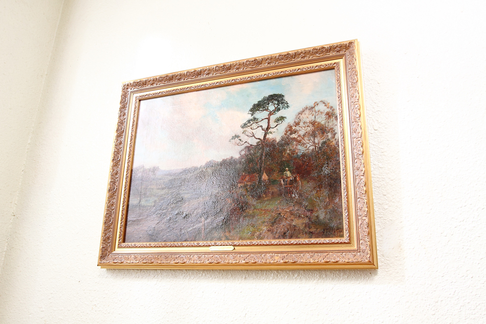 Woodland with a horse and cart / Oil Painting
