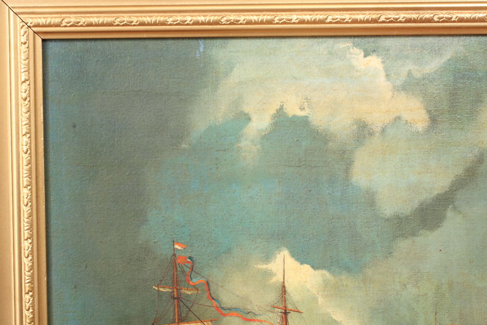 The French Fleet / Oil Painting