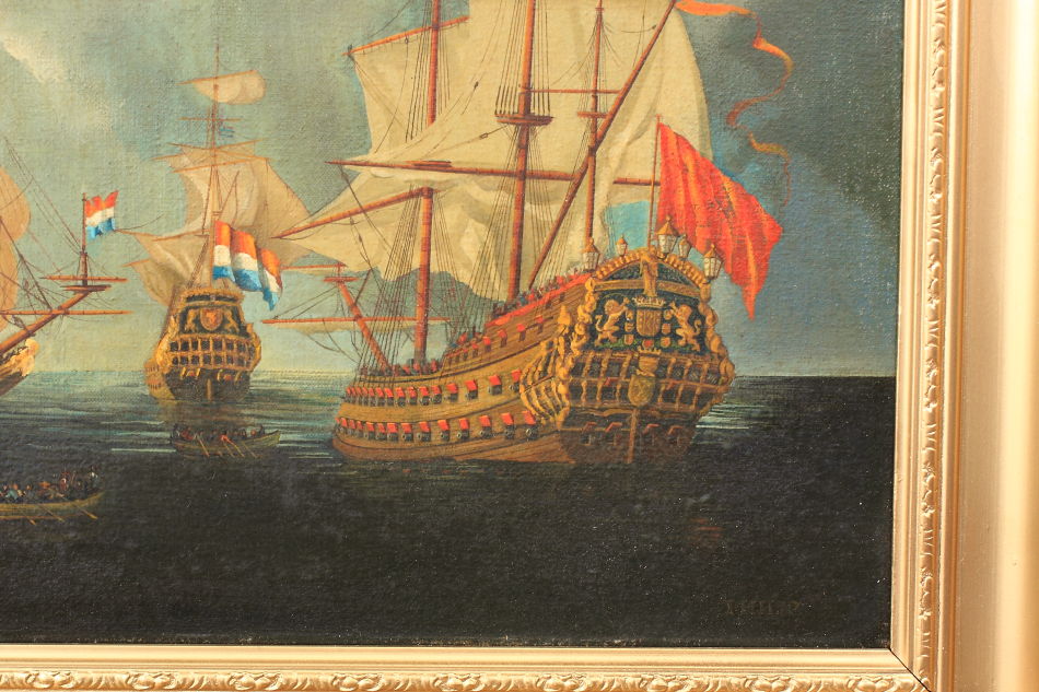 The French Fleet / Oil Painting