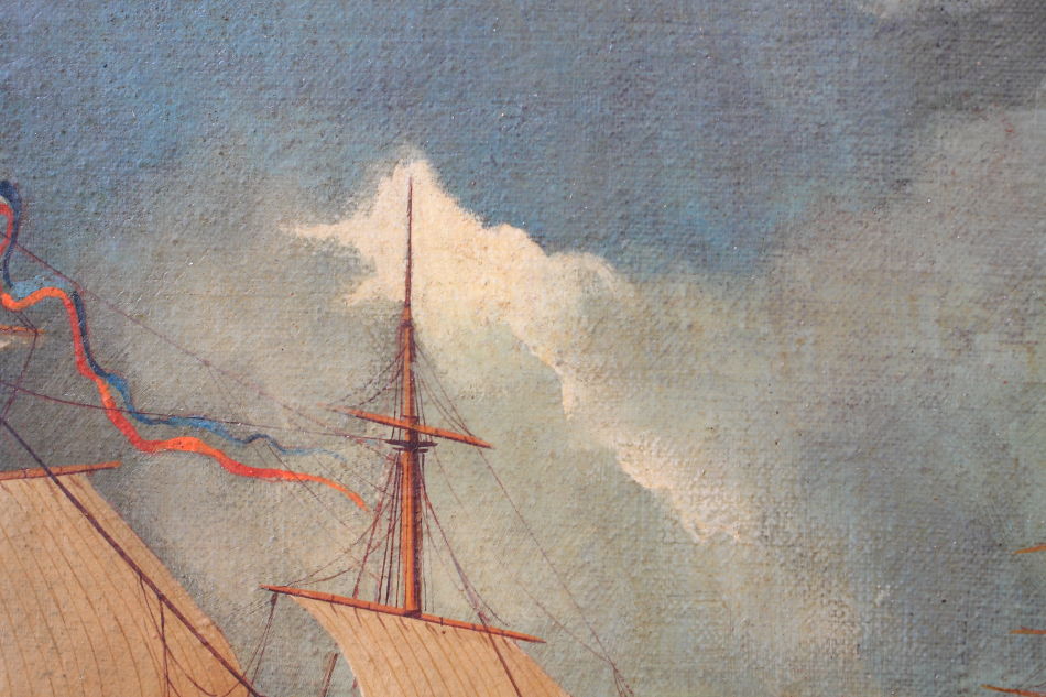 The French Fleet / Oil Painting