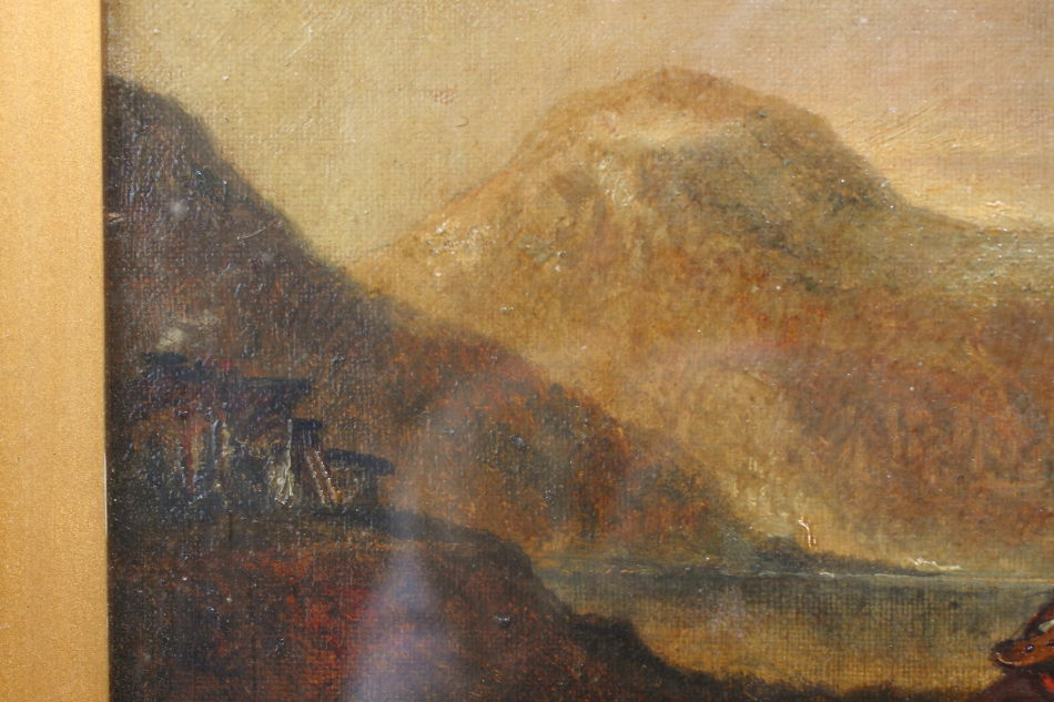 A Gypsy Girl On A Rock / Oil painting