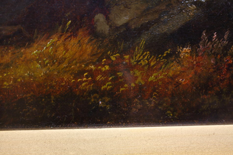 A Gypsy Girl On A Rock / Oil painting