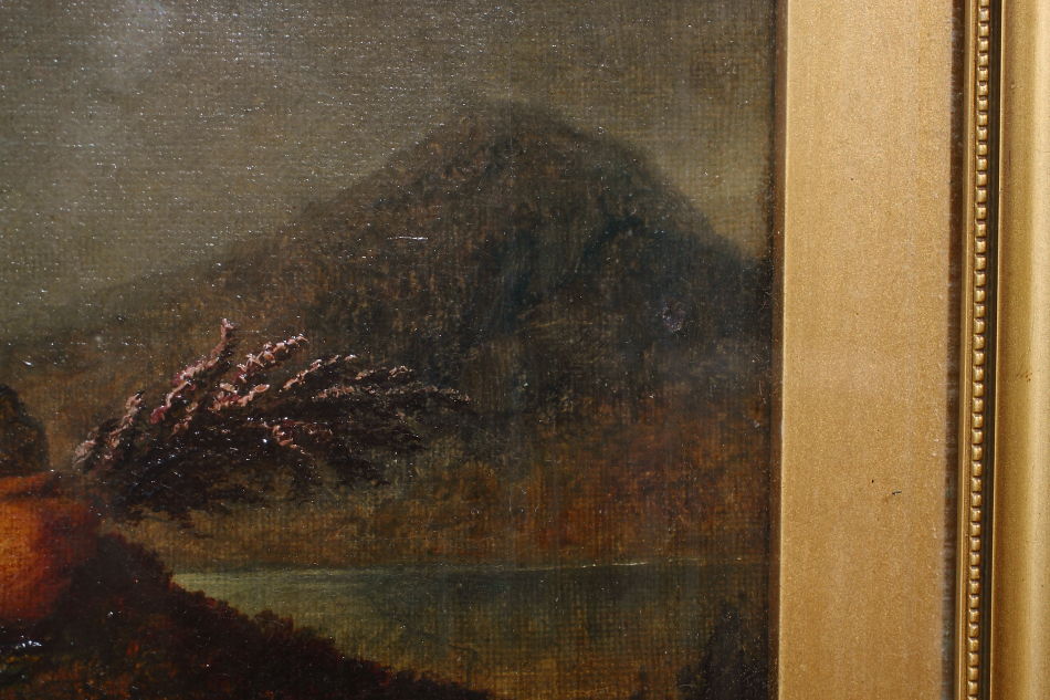A Gypsy Girl On A Rock / Oil painting