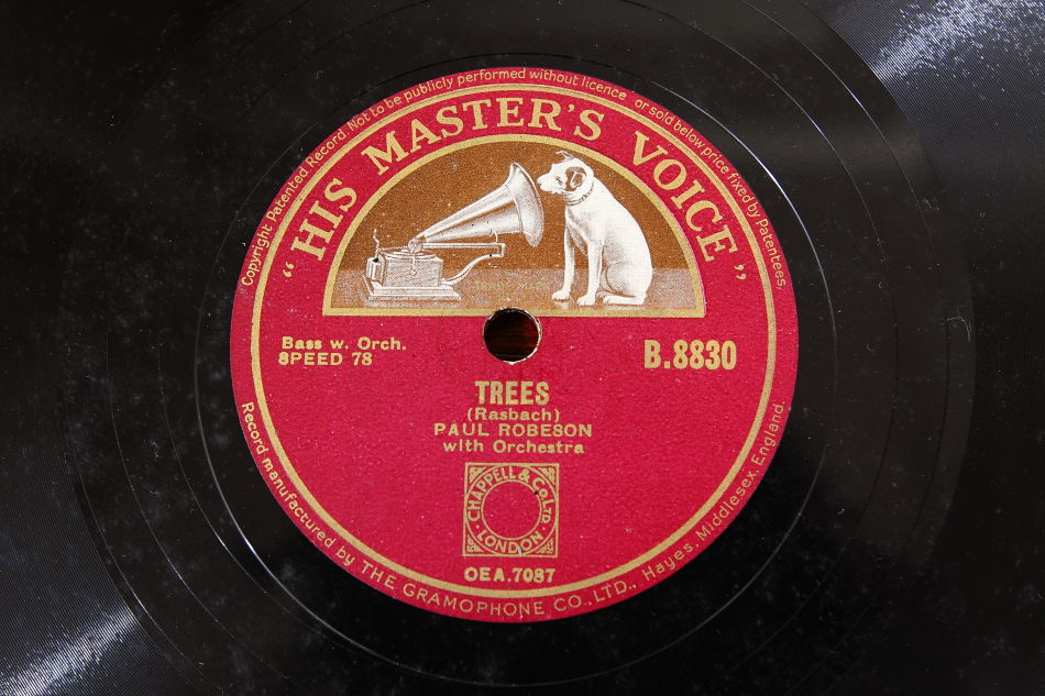 SPレコード盤  10インチ25cm ～PAUL ROBESON with Orchestra～