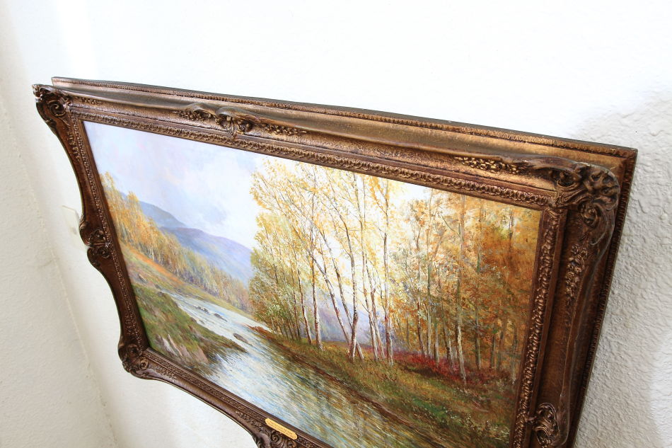A Trout Pool on the River Teifi / Oil Pinting