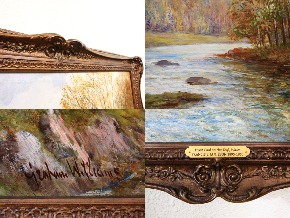 A Trout Pool on the River Teifi / Oil Pinting