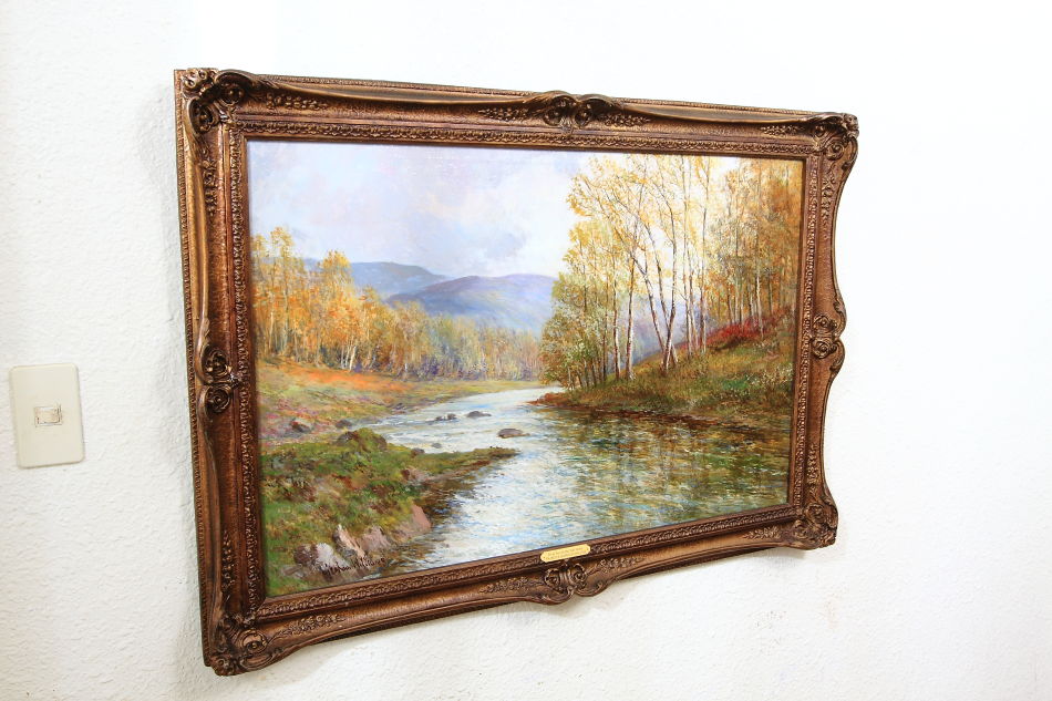 A Trout Pool on the River Teifi / Oil Pinting