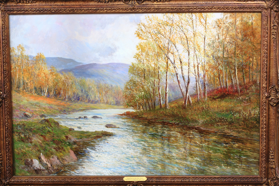 A Trout Pool on the River Teifi / Oil Pinting