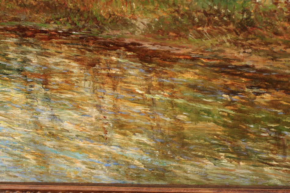 A Trout Pool on the River Teifi / Oil Pinting
