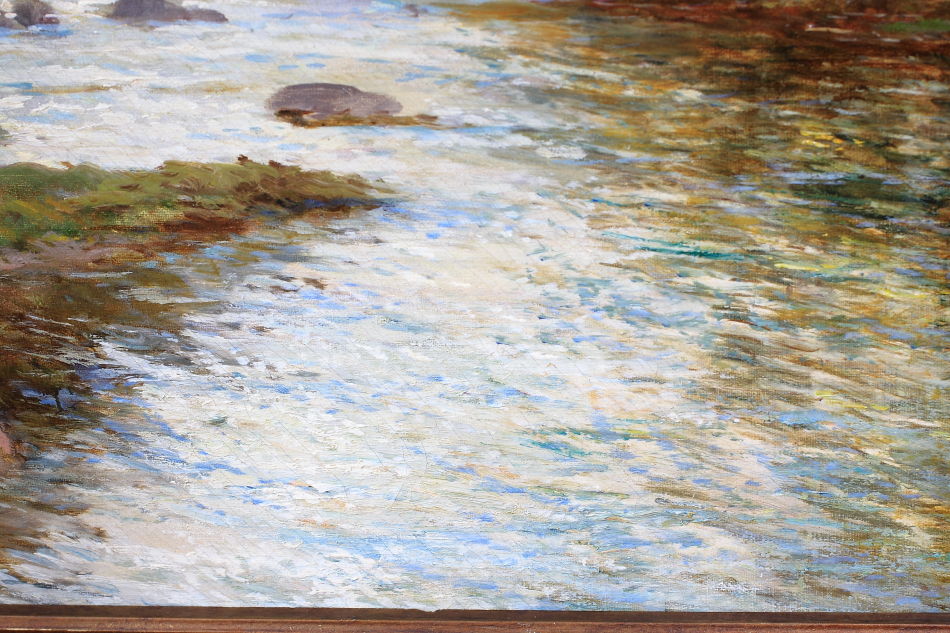 A Trout Pool on the River Teifi / Oil Pinting