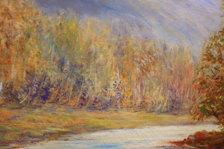 A Trout Pool on the River Teifi / Oil Pinting