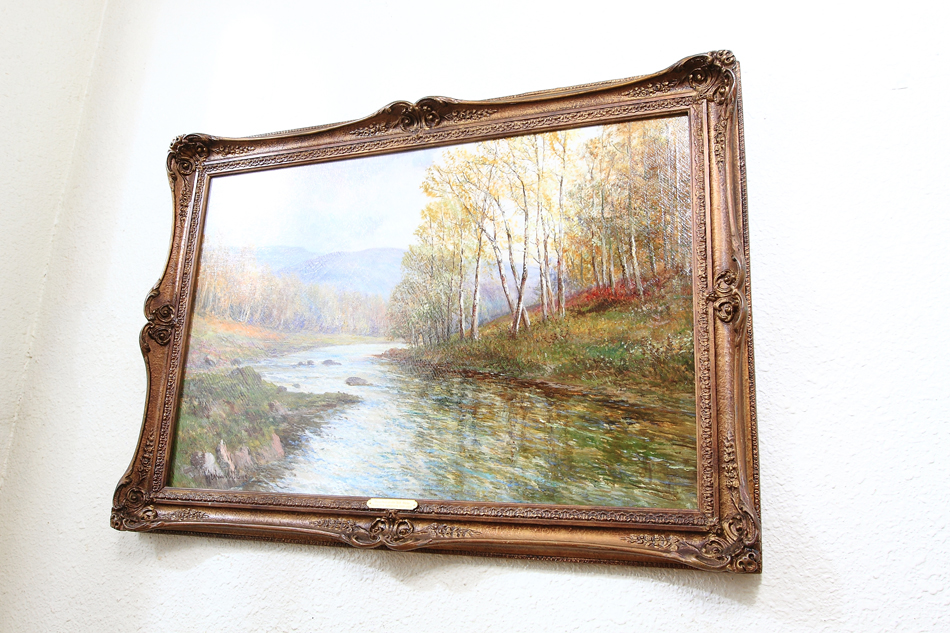 A Trout Pool on the River Teifi / Oil Pinting