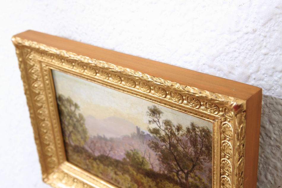 Hyeres, la ville et chateau / Oli Painting