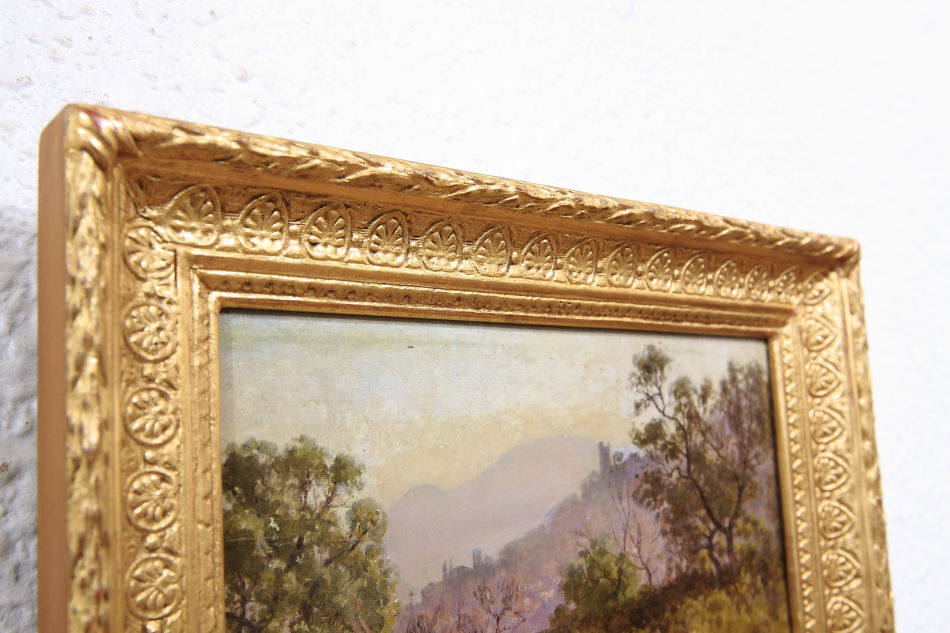 Hyeres, la ville et chateau / Oli Painting