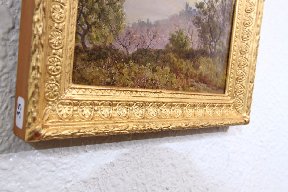 Hyeres, la ville et chateau / Oli Painting