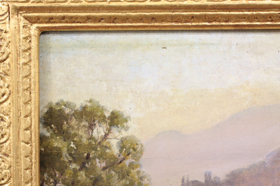 Hyeres, la ville et chateau / Oli Painting