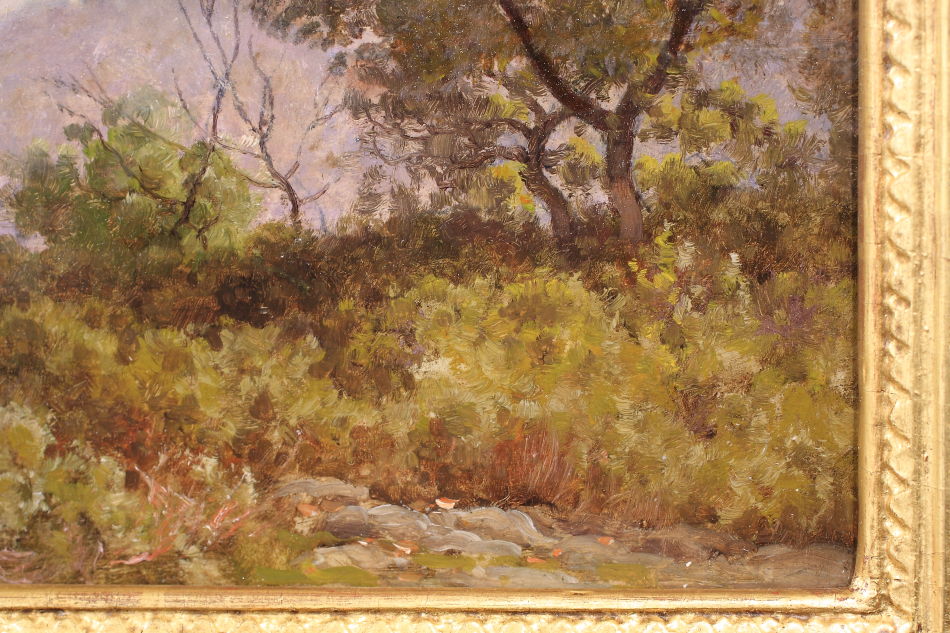 Hyeres, la ville et chateau / Oli Painting