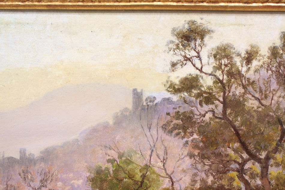 Hyeres, la ville et chateau / Oli Painting