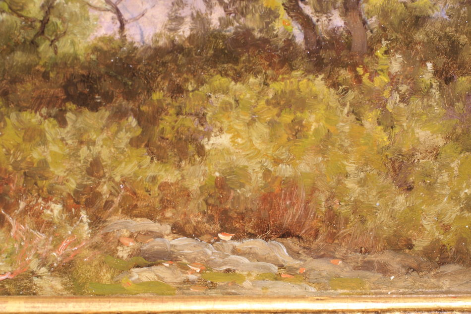 Hyeres, la ville et chateau / Oli Painting