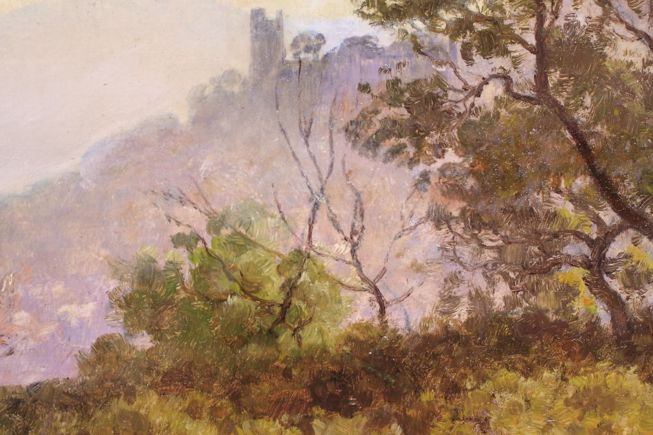 Hyeres, la ville et chateau / Oli Painting