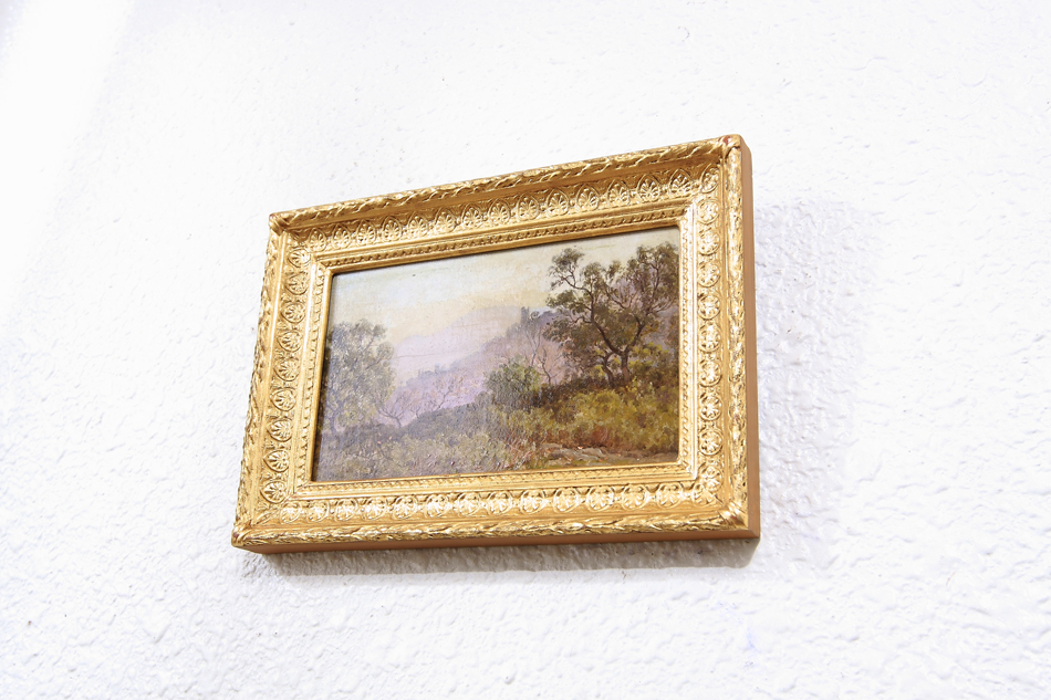 Hyeres, la ville et chateau / Oli Painting