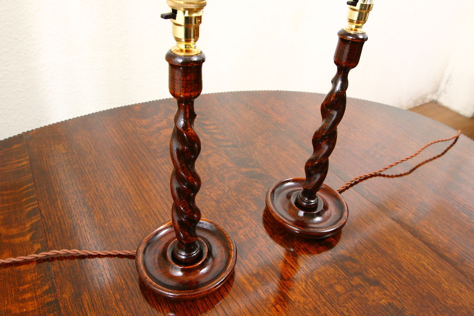 ツイストテーブルランプベース 36cm 