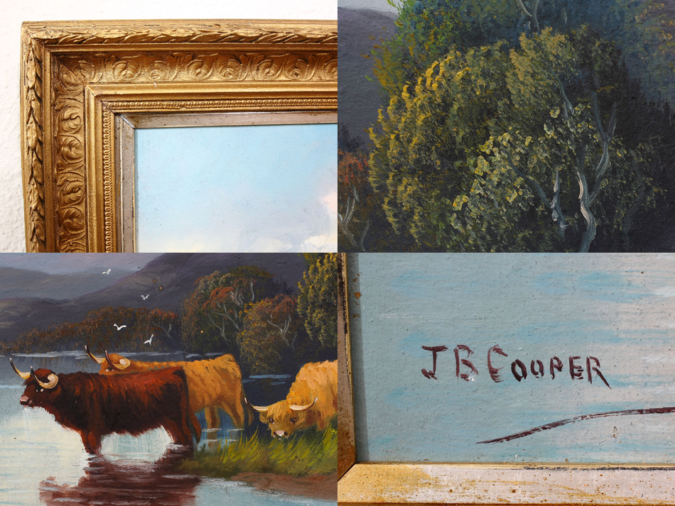 Scottish Highland with Cattle / Oil Painting