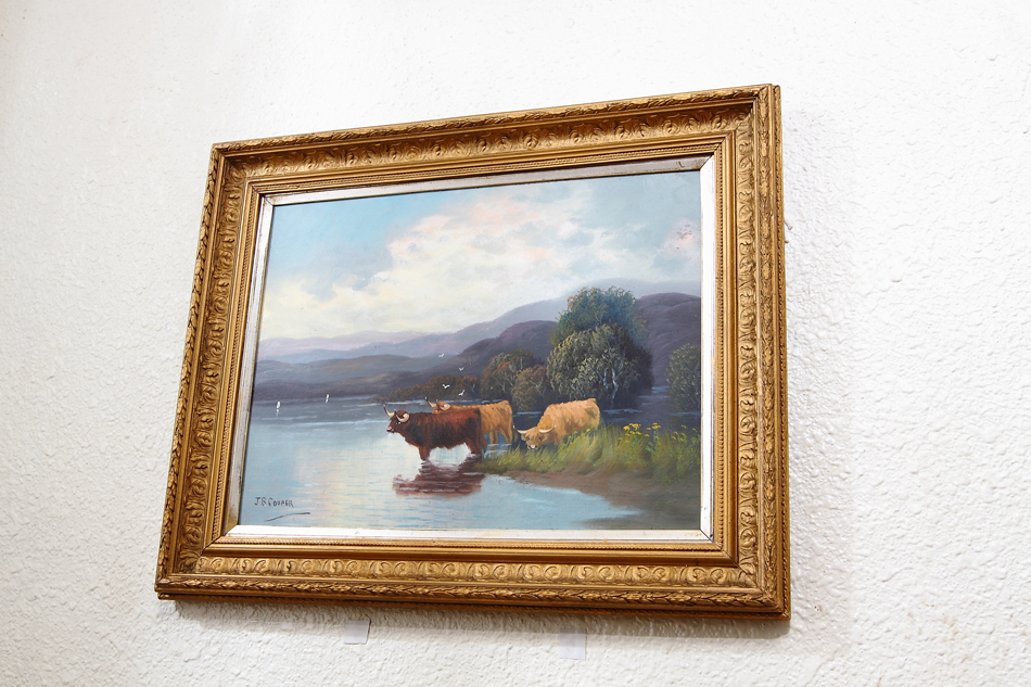 Scottish Highland with Cattle / Oil Painting