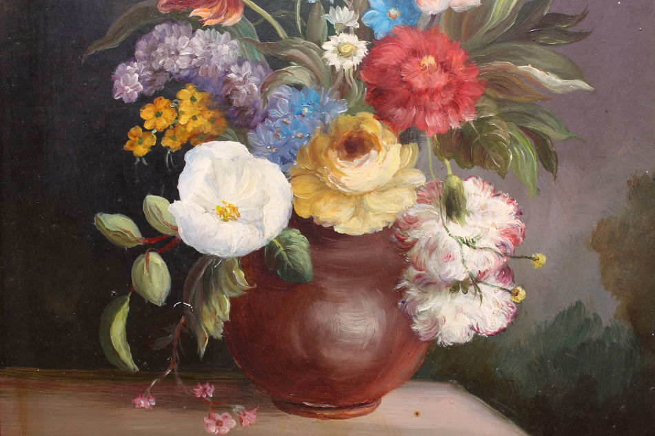 Still Life of Flowers / Oil Painting