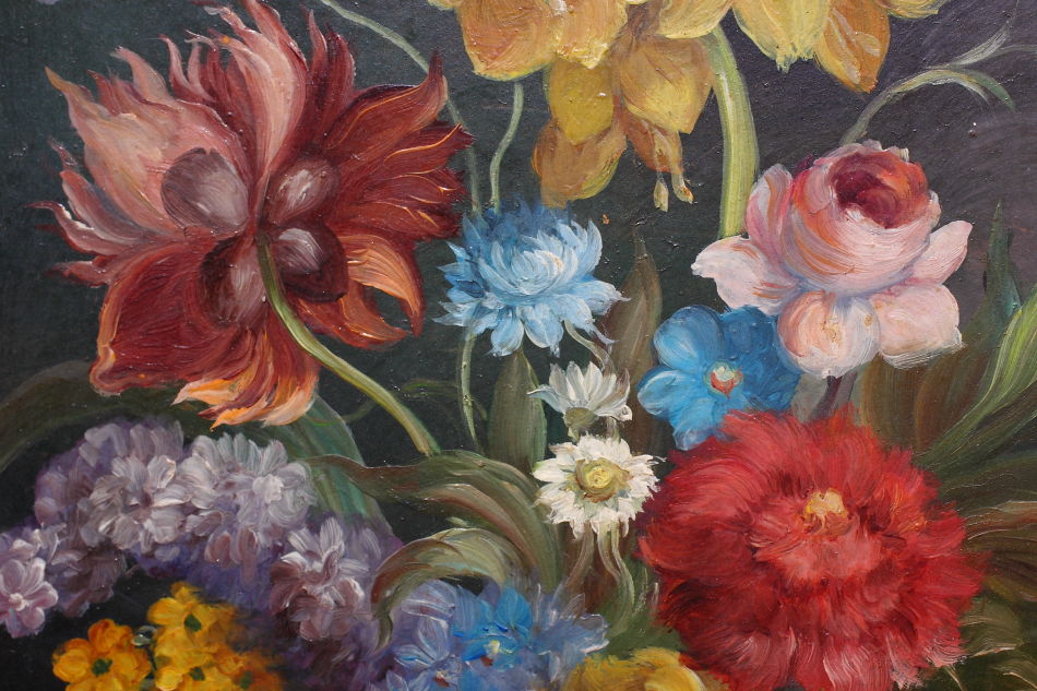 Still Life of Flowers / Oil Painting
