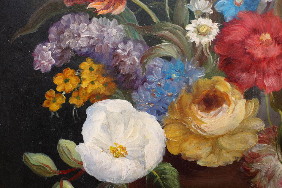 Still Life of Flowers / Oil Painting
