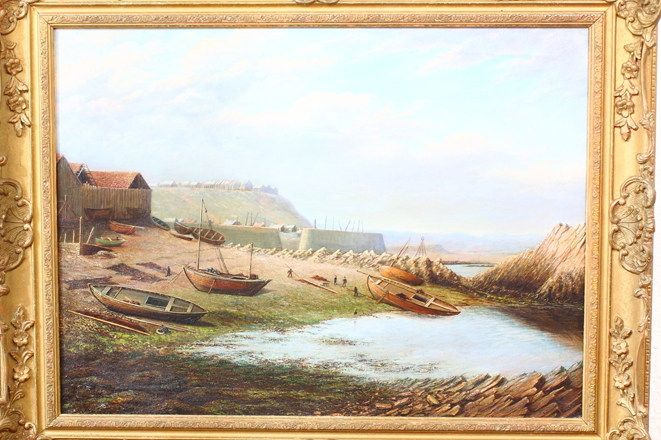 Tending the Nets / Oil Painting